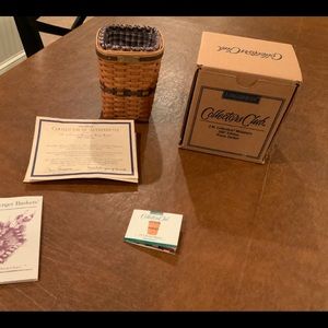 Longaberger JW Miniature Waste Basket